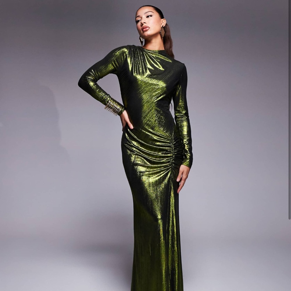Metallic Maxi Dress
